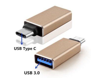 Redukce USB-C / USB 3.0 pro MacBook / Notebook / Telefon (Barva Černá)