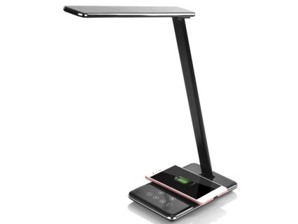 stolni lampa s bezdratovym nabijenim qi cerna