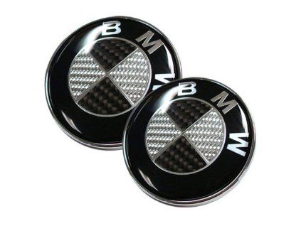 set znaku bmw 82mm 74mm carbon