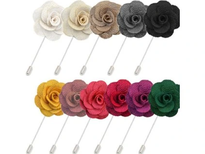 Brož, jehlice ve tvaru růže (Barva Černá)