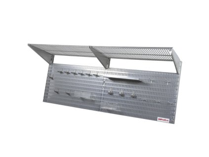 derovana deska se tremi policemi a prislusenstvim 1200x380x16mm al8030