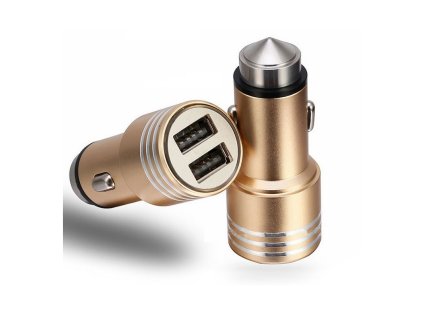 Nabíjecí Adaptér na USB nabíječky do auta DC 12V (Barva Černá)