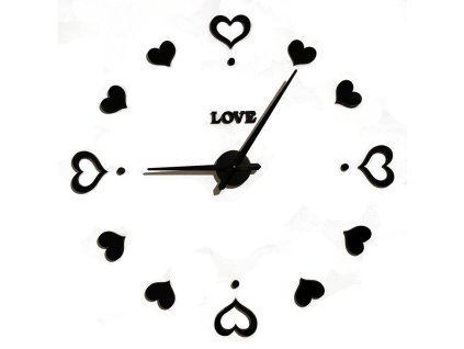 nalepovaci 3d nastenne analogove hodiny srdicka
