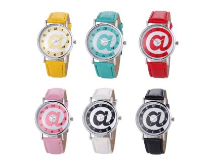 Hodinky - Zavináč - Email @ (Barva Černá)