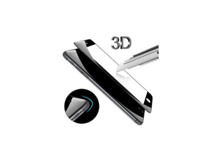 Tvrzené zahnuté 5D PREMIUM sklo pro iPhone 6 6S Plus (Barva Černá)