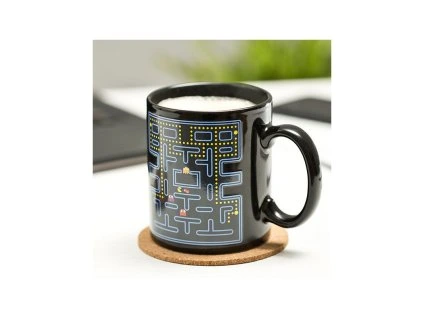 retro pac man hrnek menici se