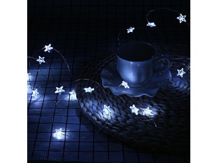 3m led retez hvezdicky studena bila na baterie
