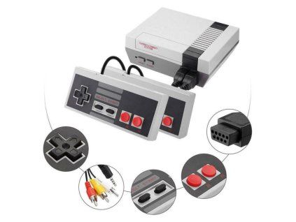 retro mini herni konzole 2 ovladace 620 her