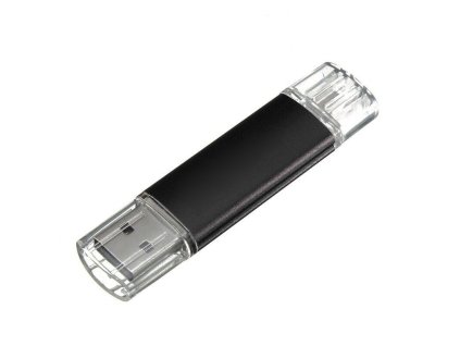 Micro USB Flash disk OTG 64 GB pro telefon i počítač (Barva Stříbrná)