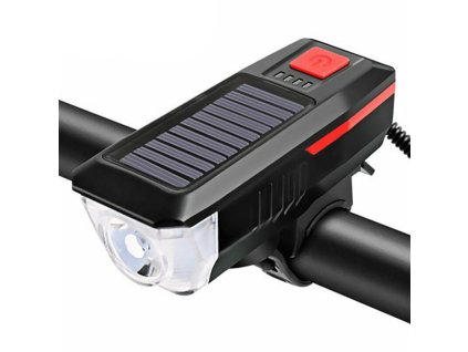 solarni led predni bile svetlo zvonek na kolo a kolobezku