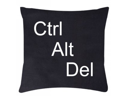 ctrl alt del polstar 100 bavlna 40 cm x 40 cm cerny