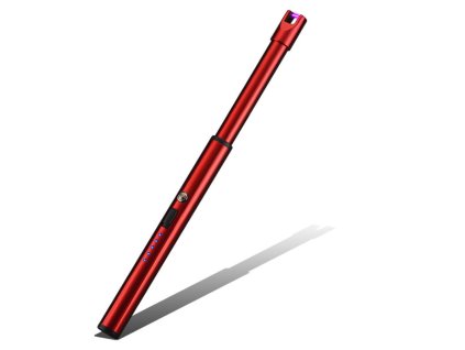 nabijeci plazmovy dlouhy zapalovac na svicky a krb cervena