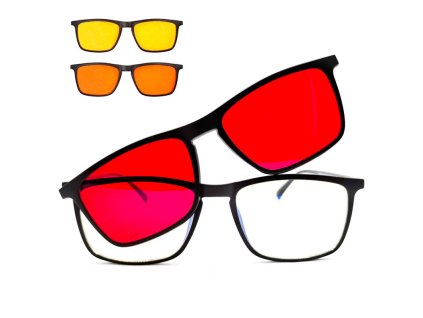 bryle na pocitac 4 v 1 proti 100 modremu a zelenemu svetlu