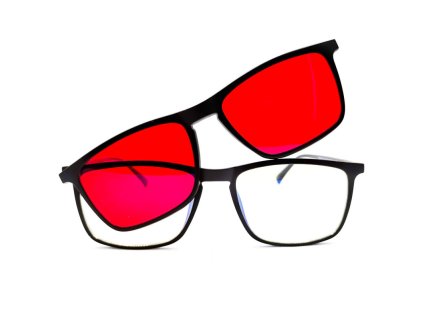 bryle na pocitac 2 v 1 proti 100 modremu svetlu cira a cervena skla zdarma obal a hadrik