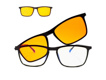 bryle na pocitac 3 v 1 proti 100 modremu a zelenemu svetlu cira zluta a oranzova skla zdarma obal a hadrik