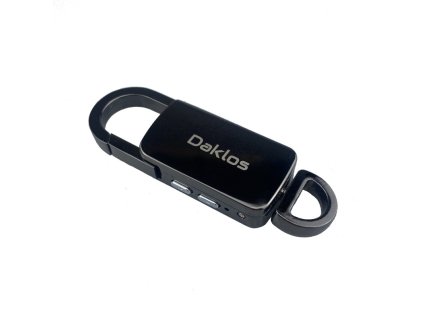 odolny diktafon a mp3 prehravac spykey 8 gb kovovy s karabinou cerny