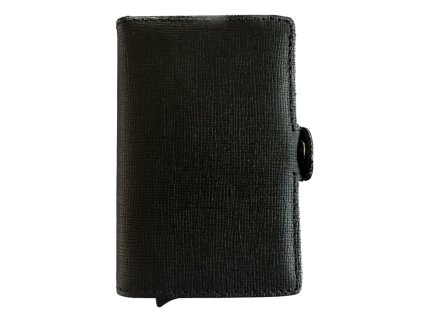 bezpecnostni rfid penezenka a pouzdro na karty cerna prava kuze se vzorem