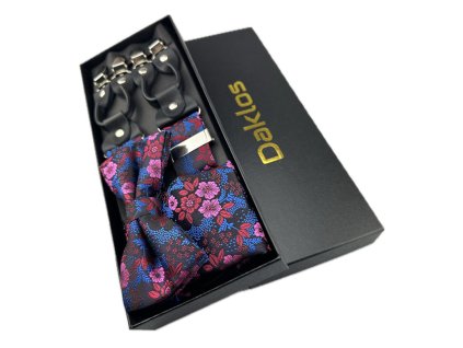 luxusni set s barevnym kvetovanym vzorem motylek ksandy sle a kapesnicek v darkovem baleni