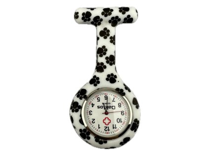 silikonove pripinaci kapesni hodinky nejen pro zdravotni sestru bile s pacickami