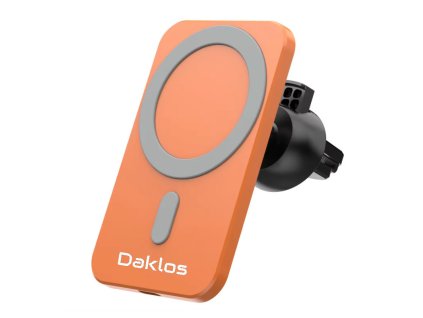 bezdratova nabijecka s magsafe a magneticky drzak do auta oranzova
