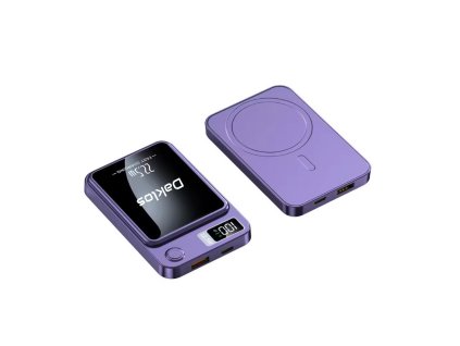 powerbanka 10000 mah s magsafe bezdratovym nabijenim fialova