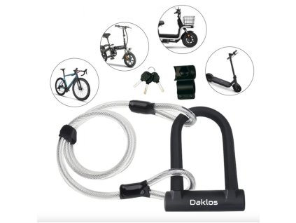 velmi odolny zamek na kolo daklock ocelove lano