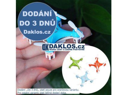 Mini RC Dron Kvadrokoptéra na dálkové ovládání (Barva Modrá)