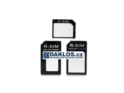 Redukce Sim karty pro Nano Sim a Micro Sim (Barva Bílá)