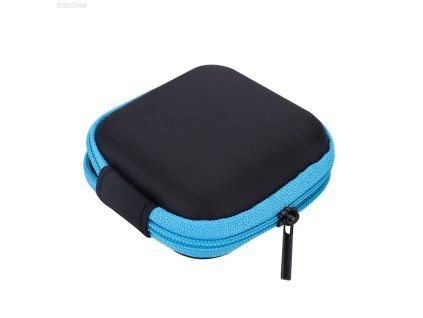 46132 elegantni obal nejen na sluchatka kabel penize se zipem cerny modry
