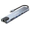 59548 rozbocovac a adapter 8 v 1 usb c 2 x usb c hdmi 2 x usb lan micro sd sd