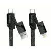 60508 odolny pleteny 152 cm kabel 4 v 1 usb usb c lightning cerny