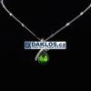 Náhrdelník / Řetízek s drahokamem (Barva Zelená)