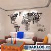 obrazek napis na stenu svet nalepka