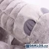 velky giganticky 60 cm plysovy sedy slon