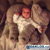 velky giganticky 60 cm plysovy sedy slon