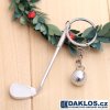 Přívěsek GOLF - hole (železo) a golfový míček (Barva Stříbrná)