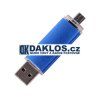 USB / Micro USB Flash disk OTG / Fleška 8 GB pro telefon i počítač (Barva Modrá)