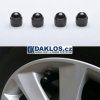 4x hliníková čepička / hlavička ventilku nejen pro auto (Barva Černá)