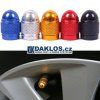 4x hliníková čepička / hlavička ventilku nejen pro auto (Barva Černá)