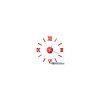 42325 3 nalepovaci 3d nastenne analogove hodiny