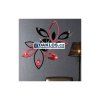 42334 4 nalepovaci 3d nastenne analogove hodiny