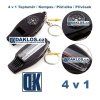 40579 2 4 v 1 pistalka kompas teplomer privesek