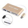 Redukce HUB / OTG pro USB-C USB 3 .1 s micro USB SD Micro SD (Barva Stříbrná)