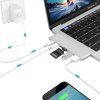 6v1 USB 3.0 HUB USB-C SD TF Card Adapter pro Macbook (Barva Stříbrná)