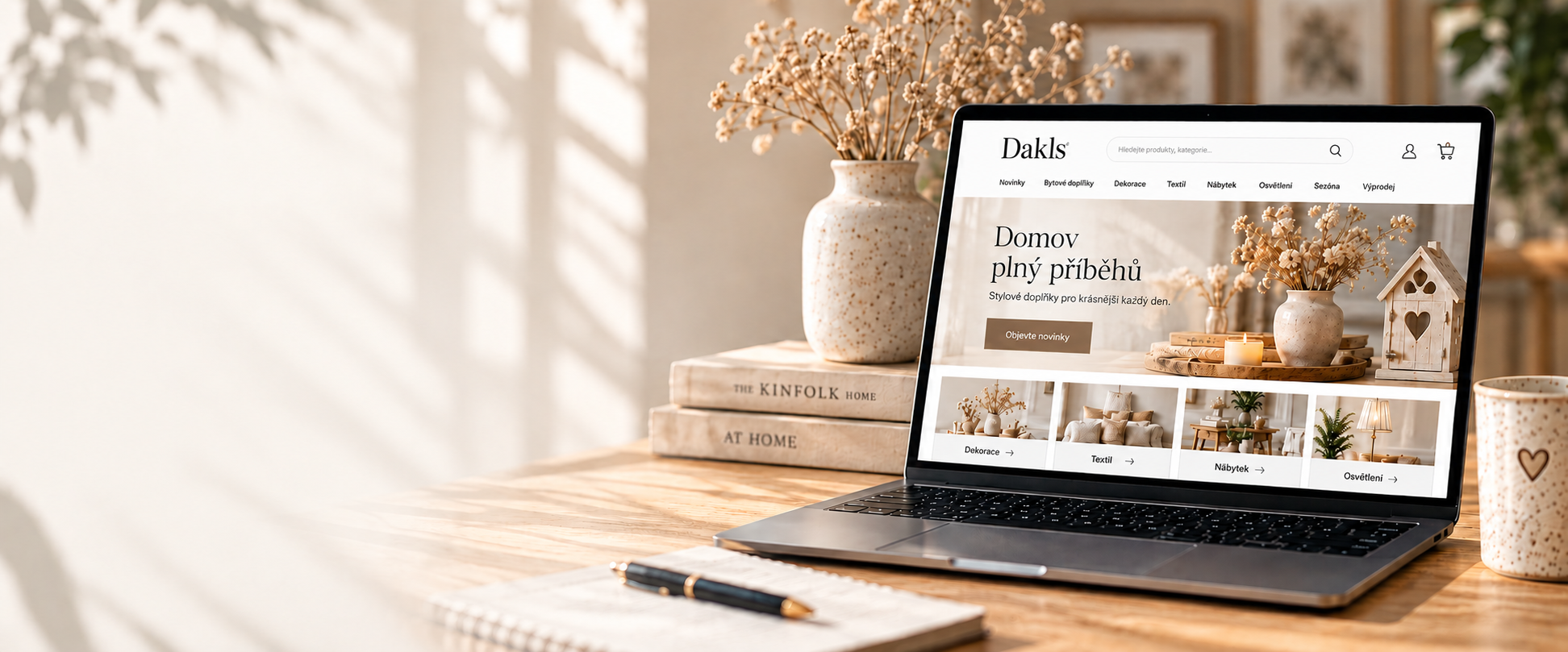 Vítejte na novém e-shopu Dakls – první přihlášení