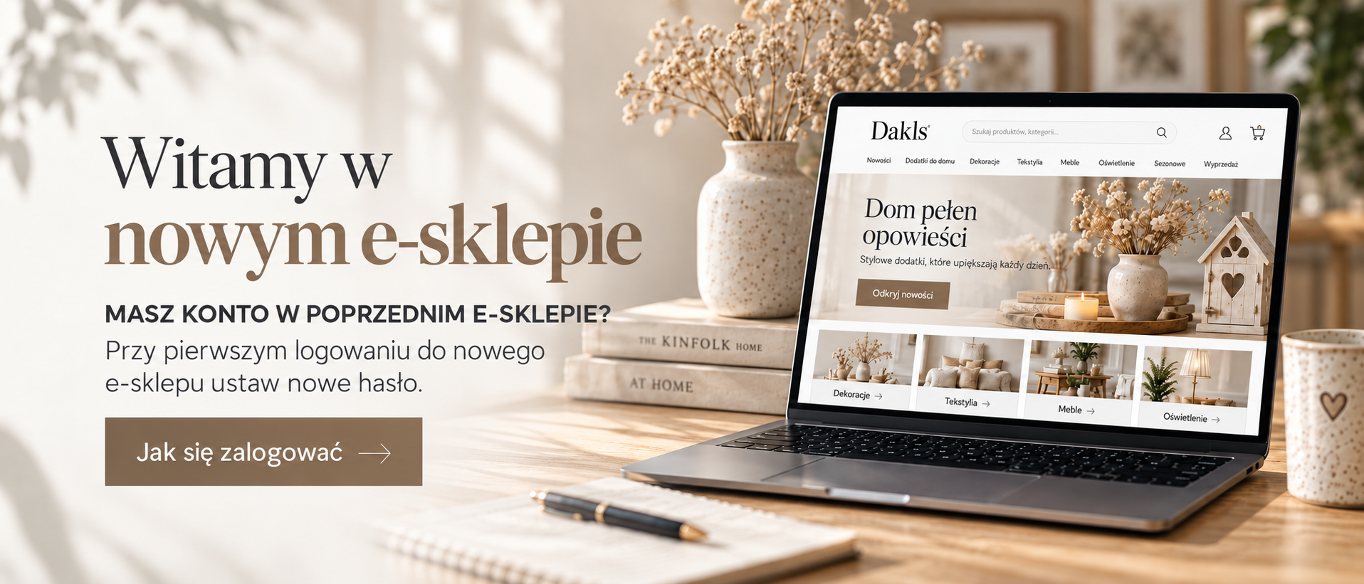 Witamy w nowym e-sklepie Dakls – pierwsze logowanie