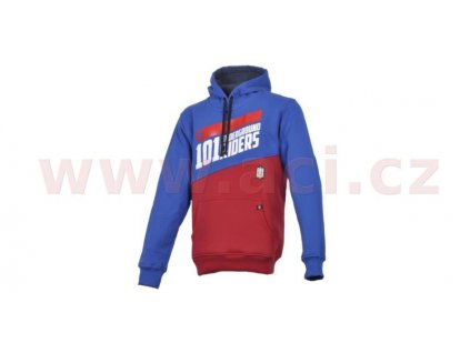 mikina s kapucí HYPERTRON GUYS HOODY, 101 RIDERS - ČR (modrá/červená)