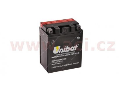 motobaterie 12V, CBTX14AHL-BS, 12Ah, 210A, bezúdržbová MF AGM 134x89x