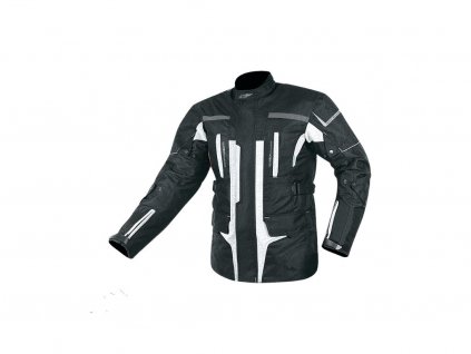 453 nf 2201 textilni bunda dlouha cerno stribrna