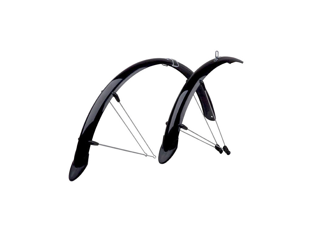 Sada blatníků PRO-T MTB 29" plast se zástěrkou černá uchycení Grip-Type